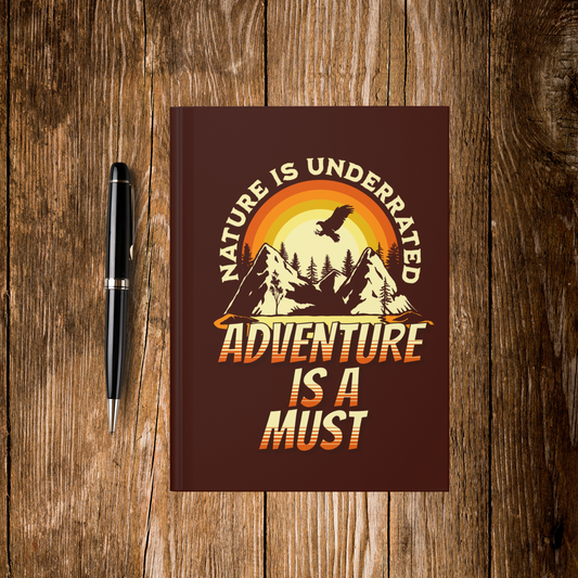 Adventure Journal - Retro Nature Design | Adventure Is a Must Hardcover Travel Notebook